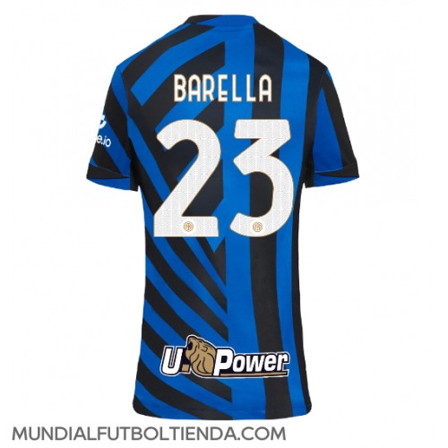 Camiseta Inter Milan Nicolo Barella #23 Primera Equipación Replica 2024-25 para mujer mangas cortas